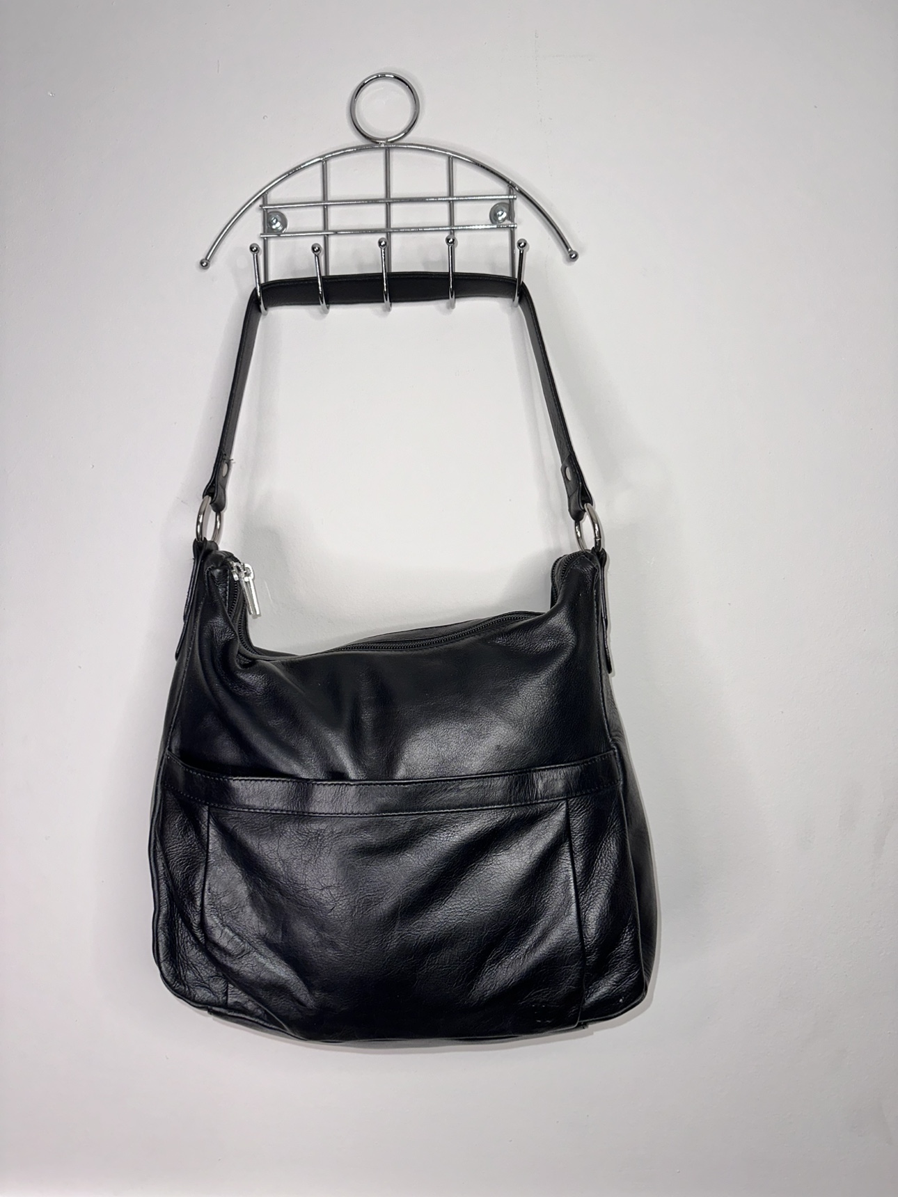 Bella Black Leather Handbag
