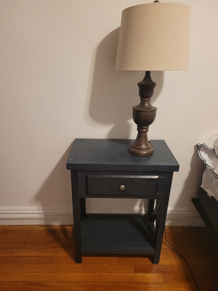 Nightstand with Drawer and Shelf