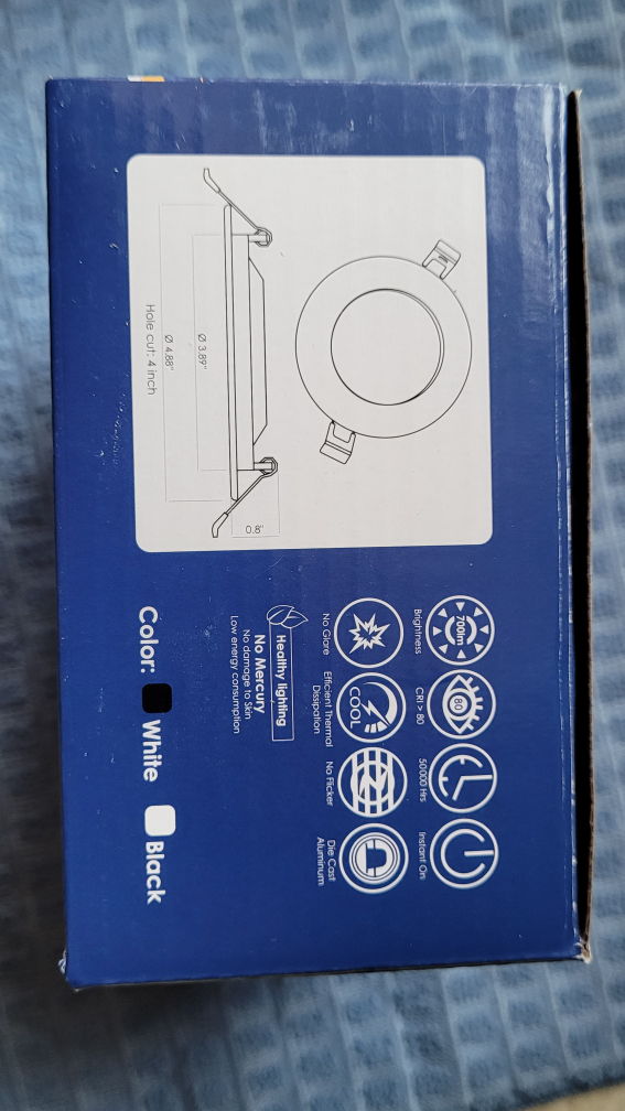 Potlights - new in box - 4" Slim Round Panel LED Light 3000K - photo 4