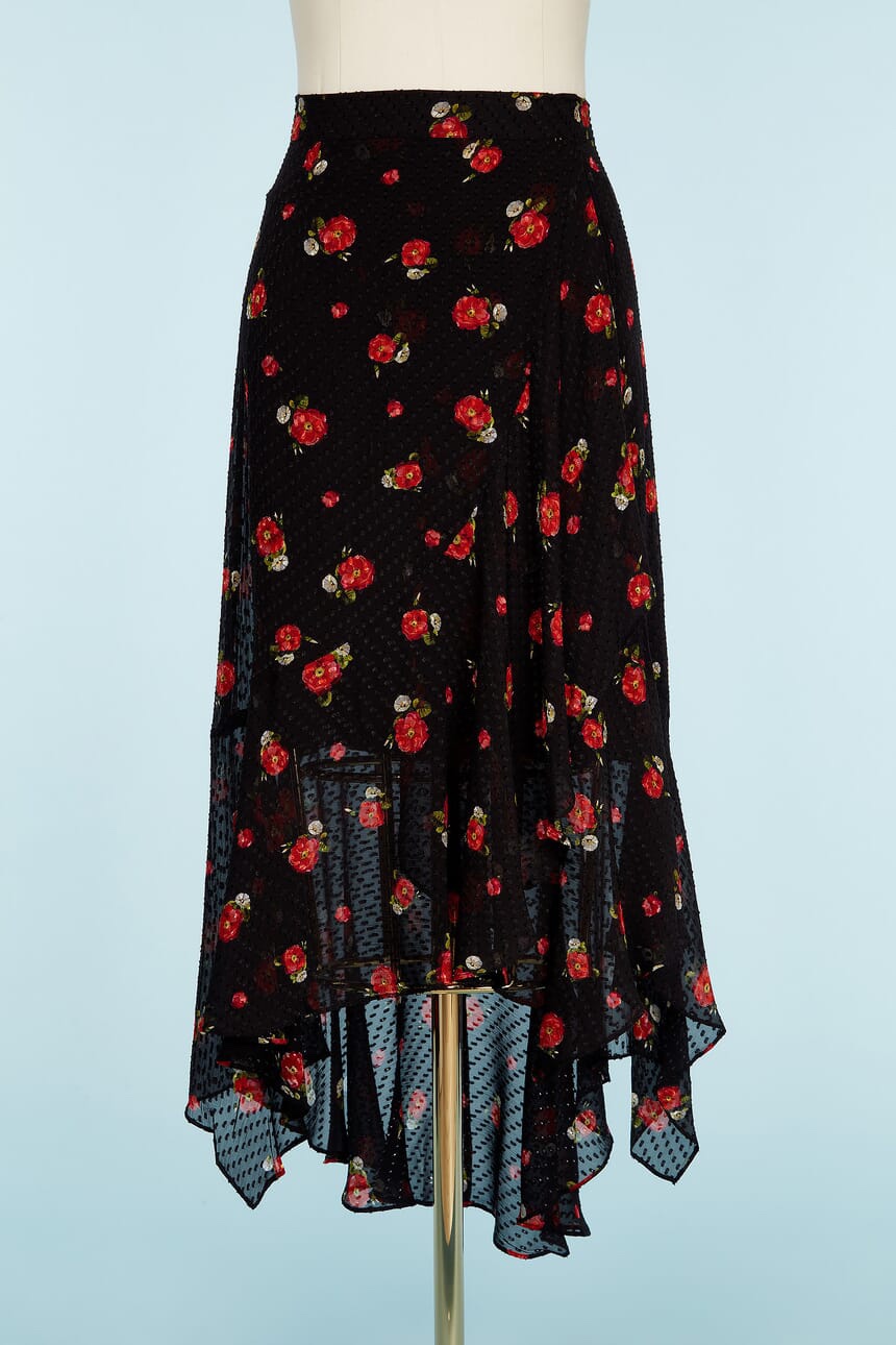 Brand New The Kooples Women's Silk Midi Skirt