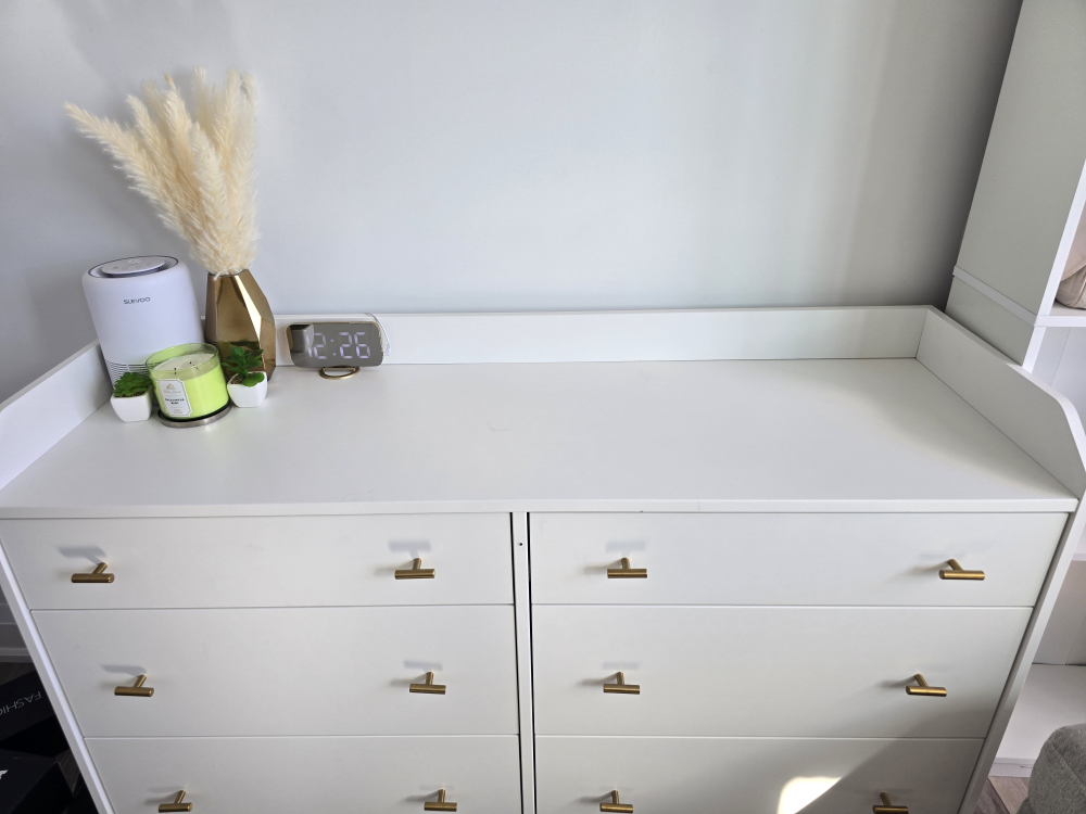 White Dresser with Gold Hardware - photo 2