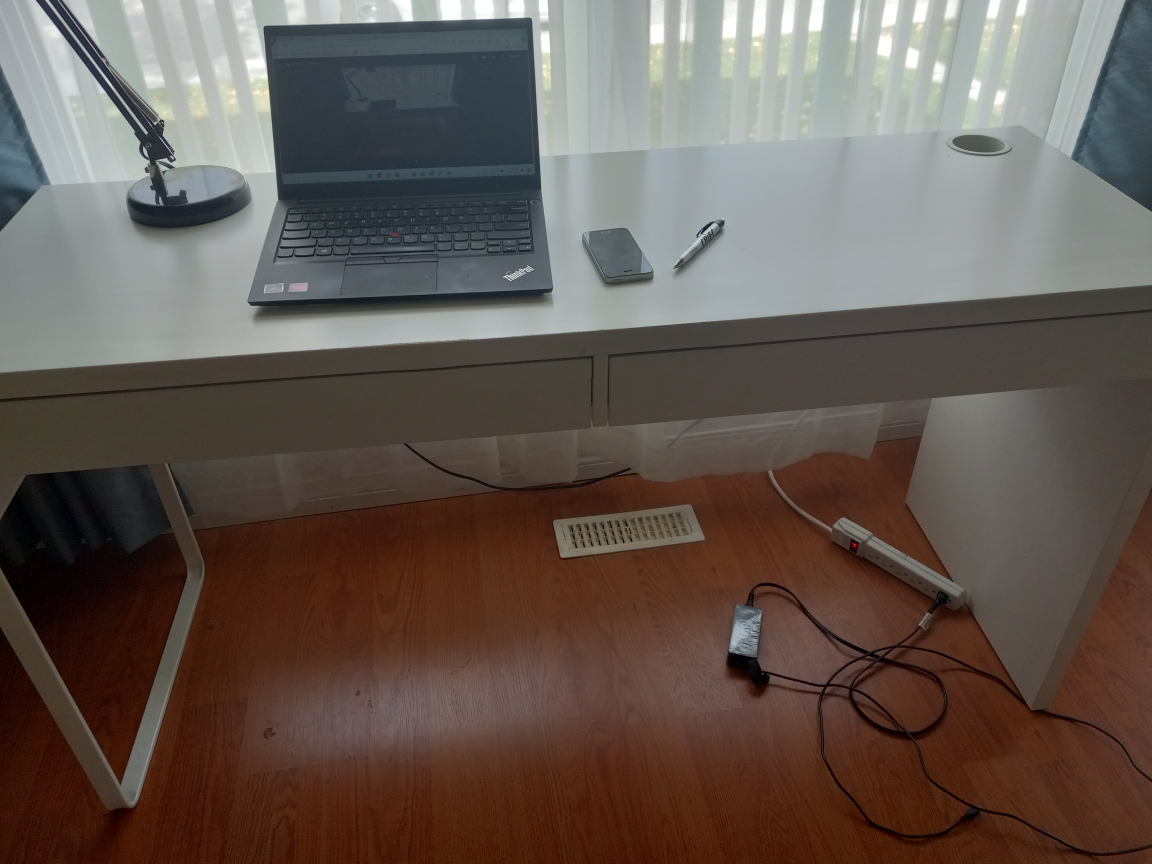 IKEA White Desk with Two Drawers