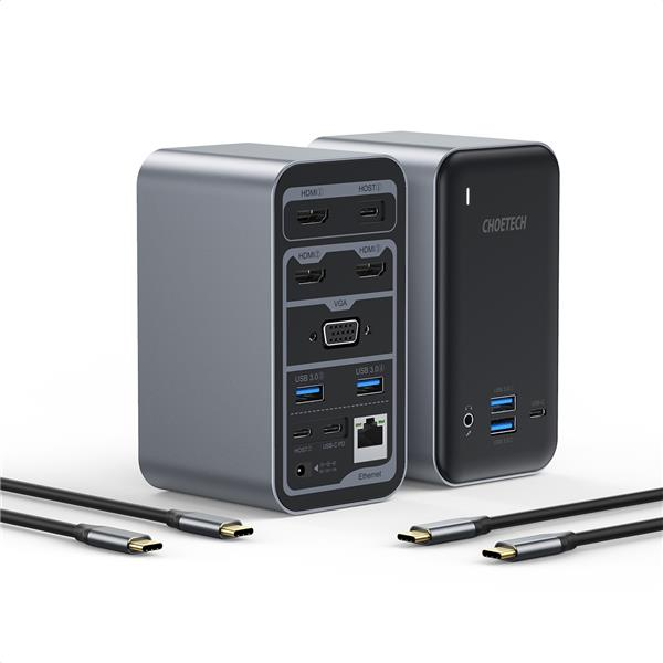 CHOETECH 10-in-1 USB-C Hub with 100W Power Delivery