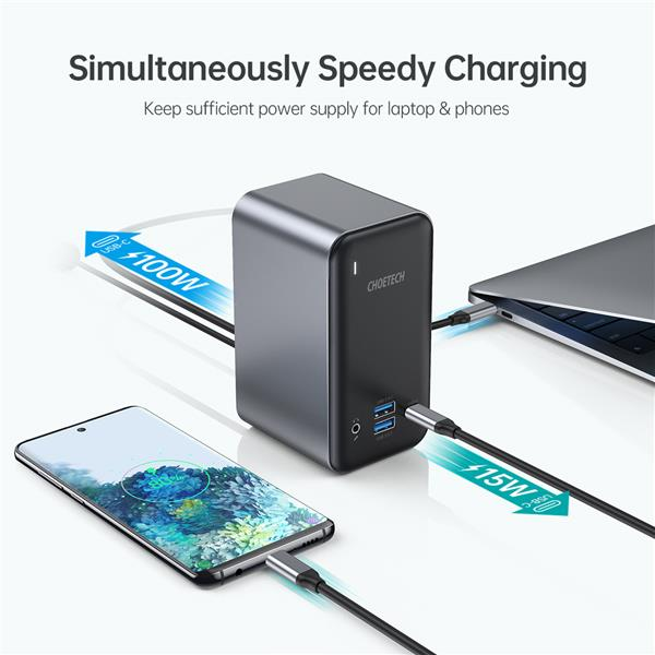 CHOETECH 10-in-1 USB-C Hub with 100W Power Delivery - photo 4