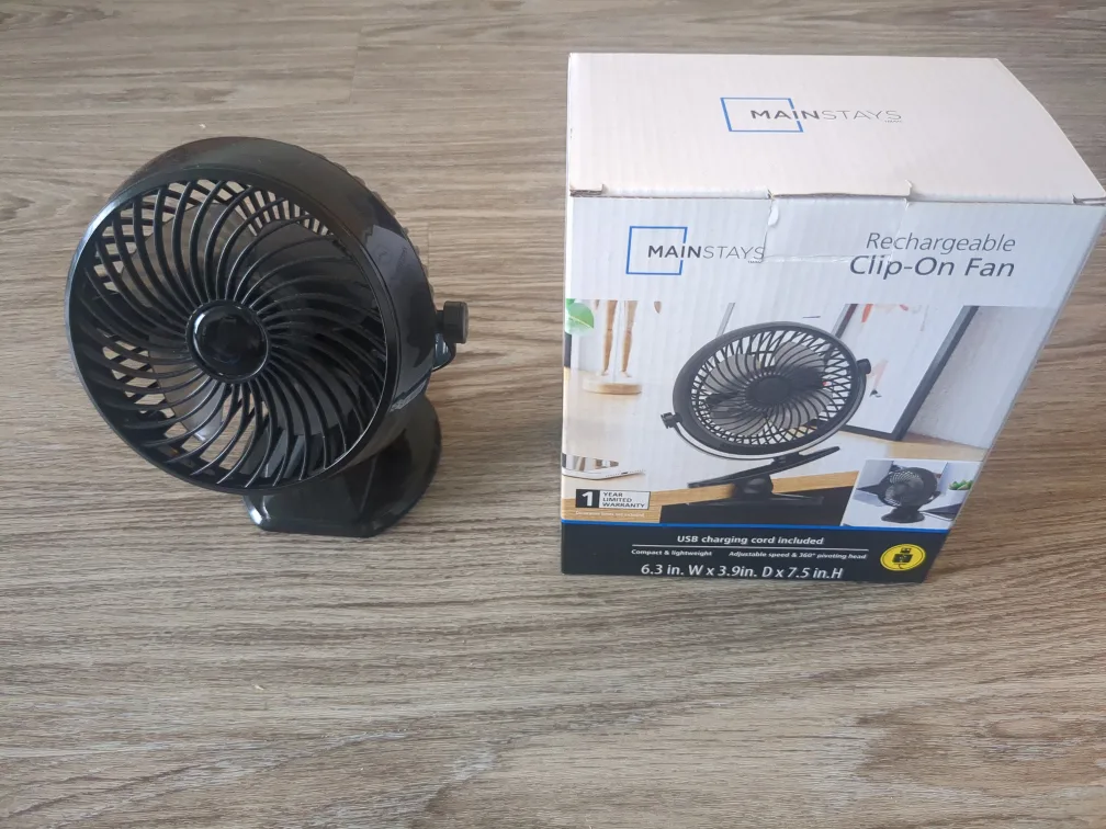 Mainstays Rechargeable Clip-On Fan image indicator(4)