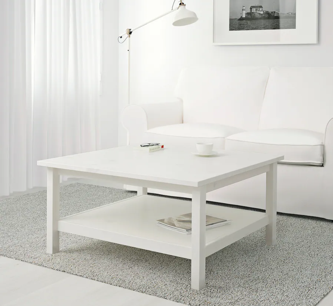 IKEA Solid Pine Coffee Table (Hemnes, White)