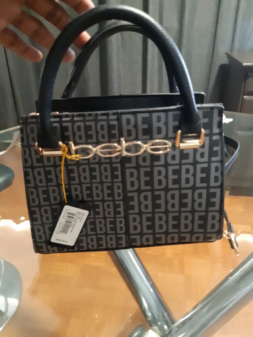 BEBE Black and Grey Handbag