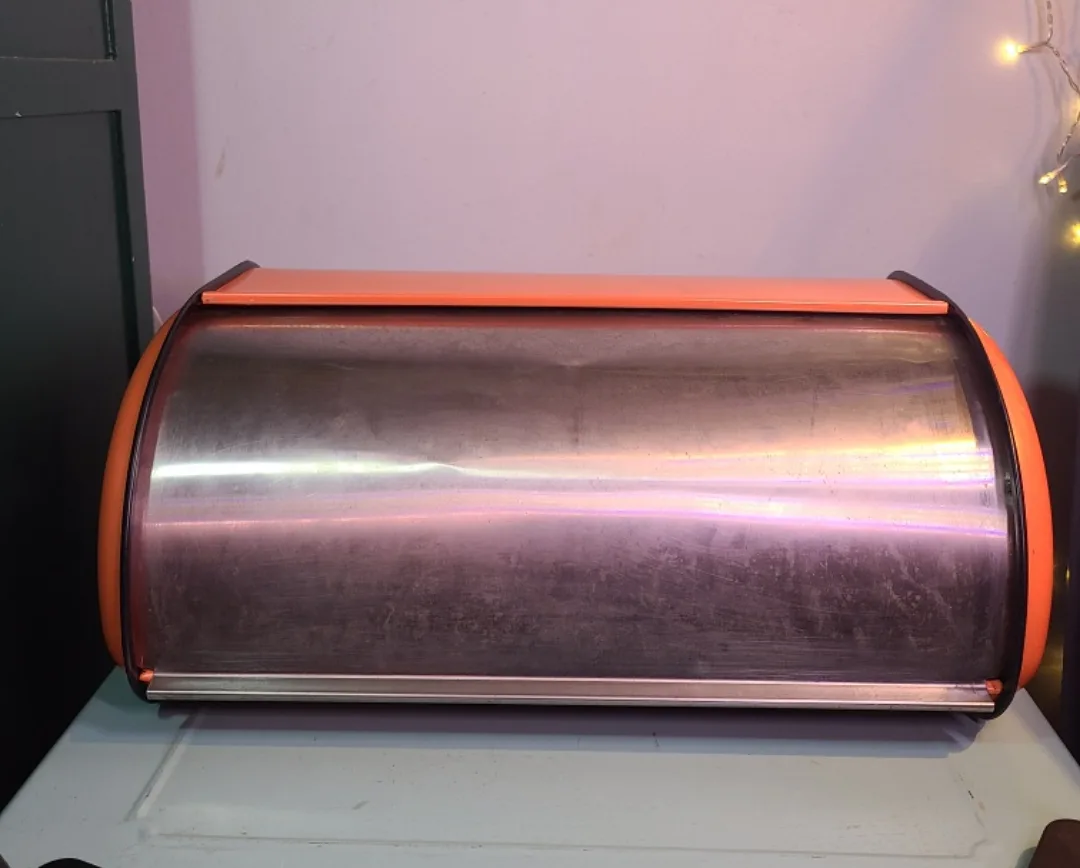 Orange Bread Bin Steel Large Capacity 🥕 thumbnail