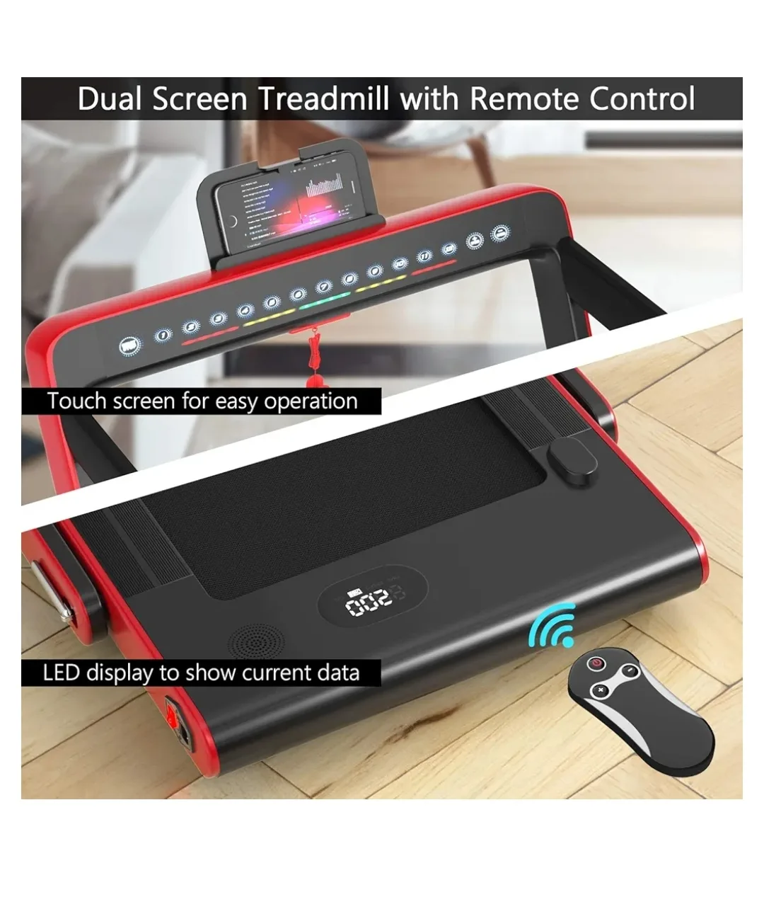Goplus 2 in 1 Folding Treadmill image indicator(5)
