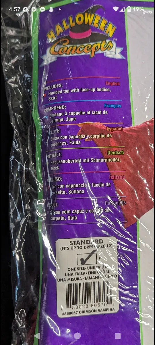 Crimson Vampire (or Devil) Halloween Costume image indicator(2)