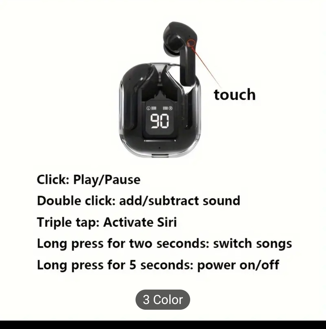 Wireless Bluetooth Earbuds with Digital Display - photo 3