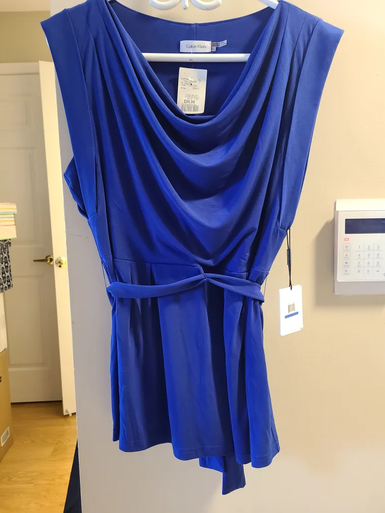 Calvin Klein Blue Blouse XL thumbnail