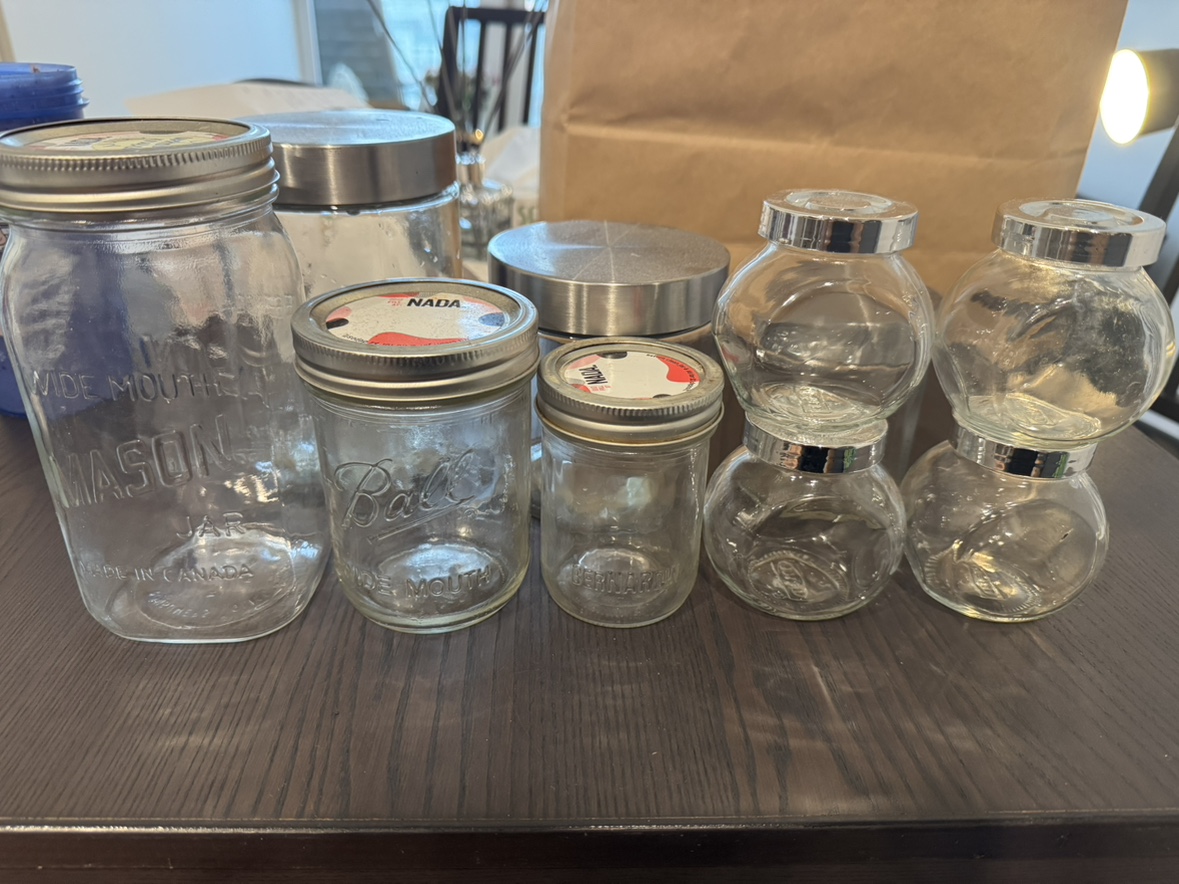 Glass Jars with Metal Lids