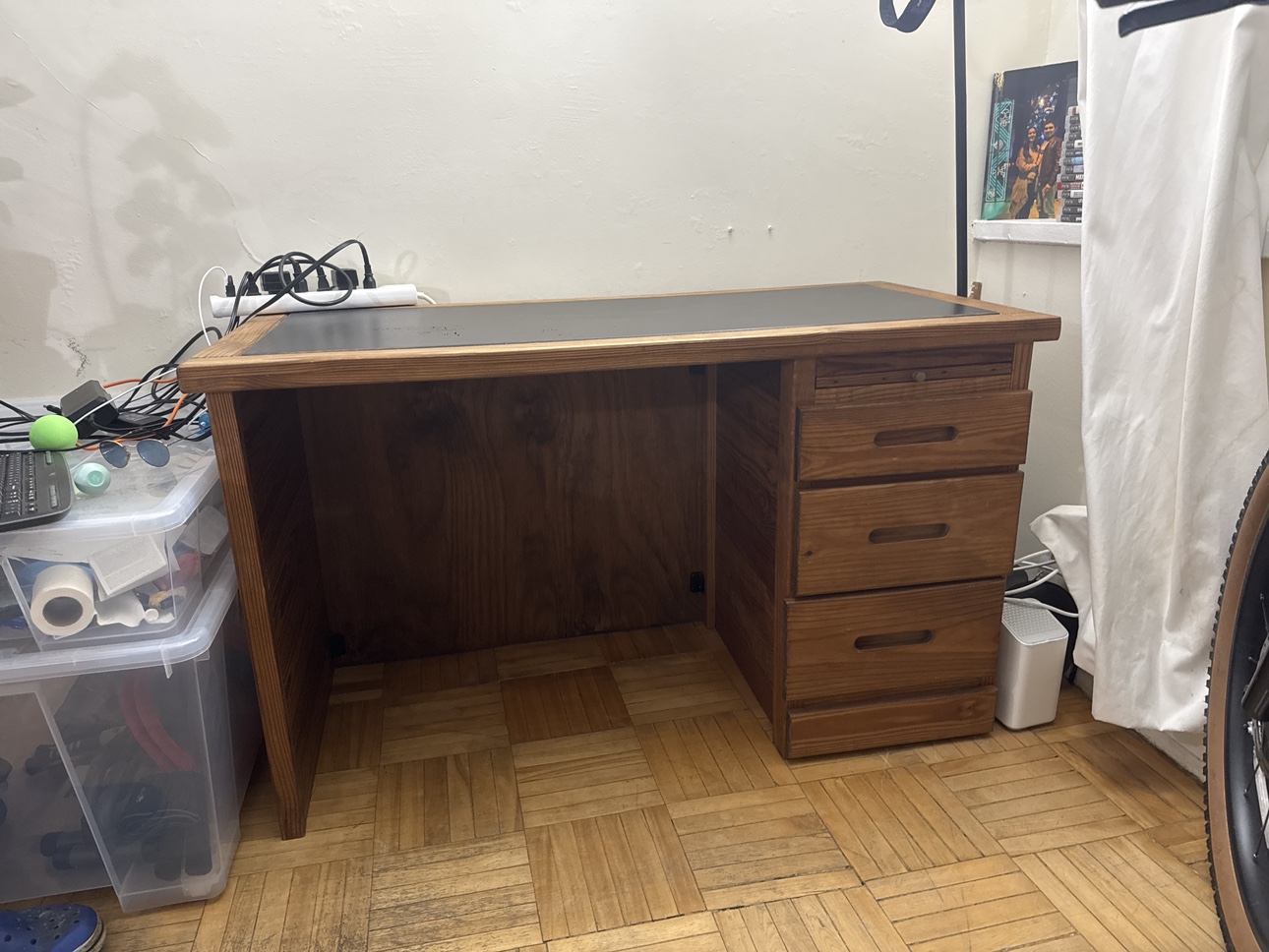 Wooden Desk with Drawers - photo 2