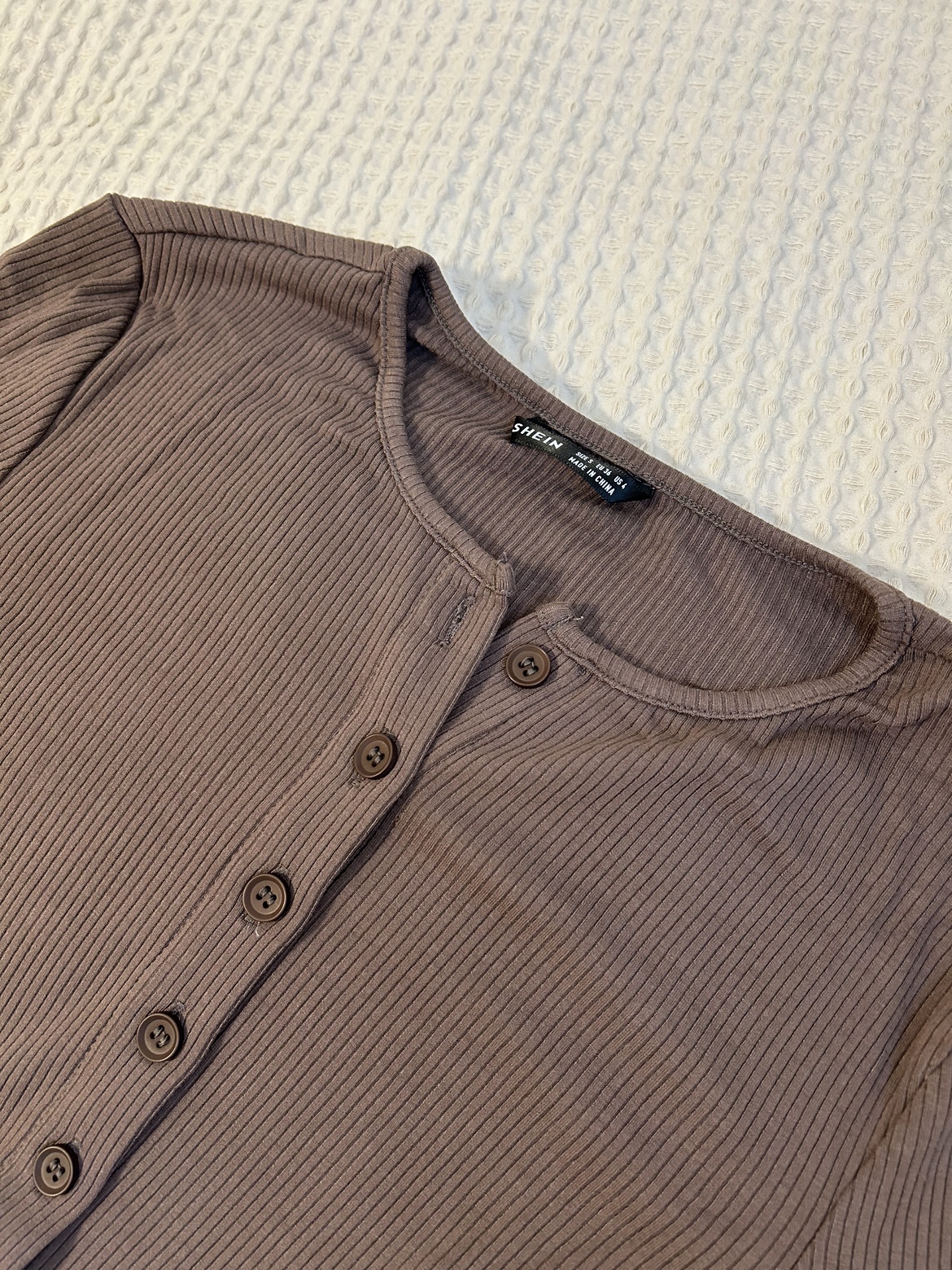 SHEIN Long Sleeve Bodysuit - Chocolate Brown - photo 4