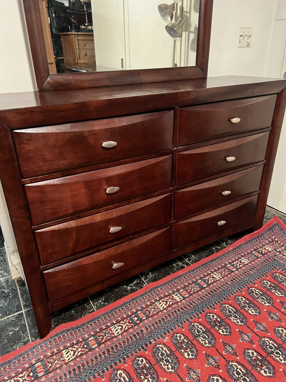 8 Drawers Dresser w/Mirror - Delivery Extra - photo 2