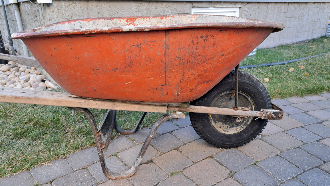 Free well used wheelbarrow