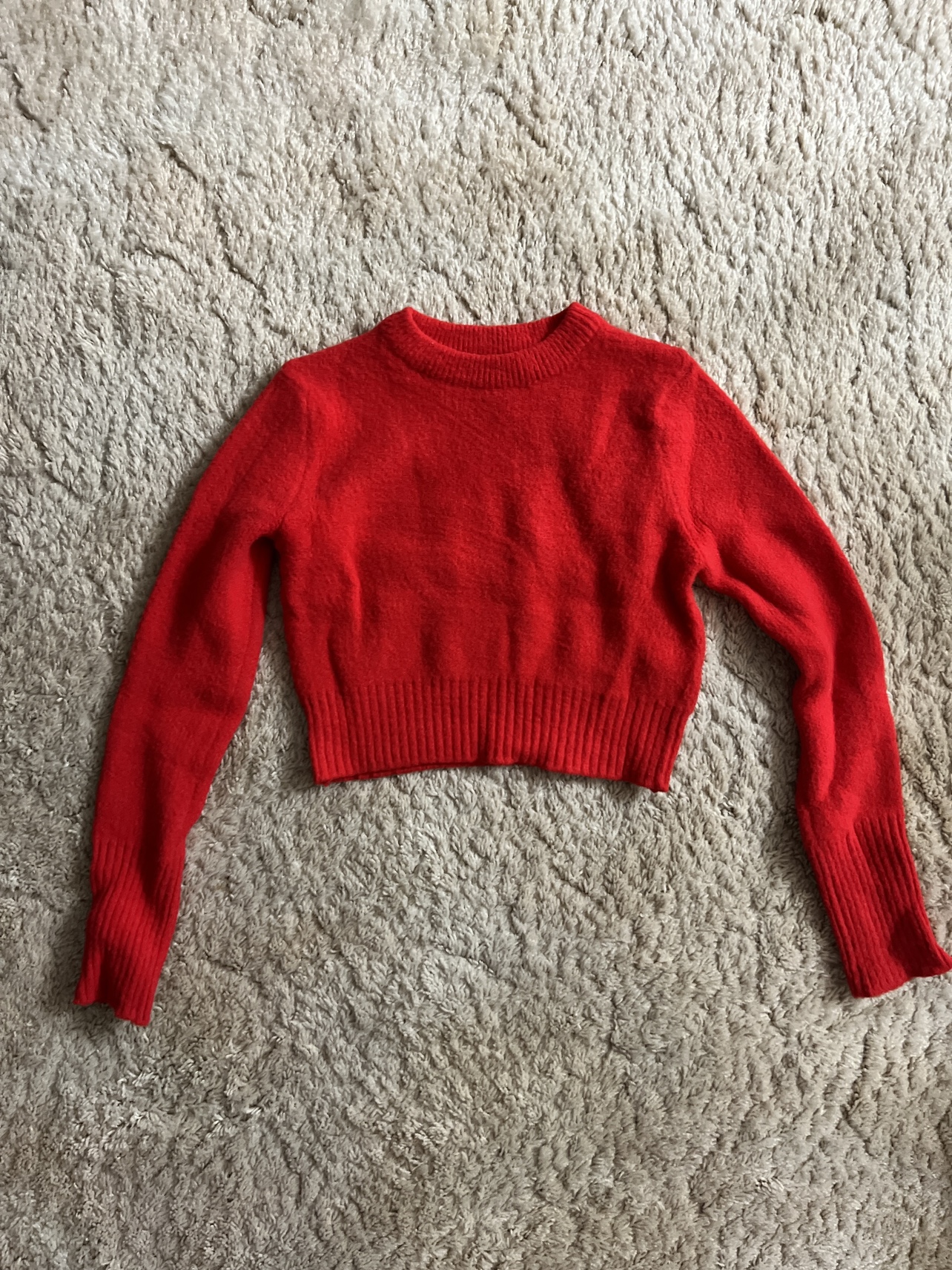 Forever 21 Red Crop Sweater