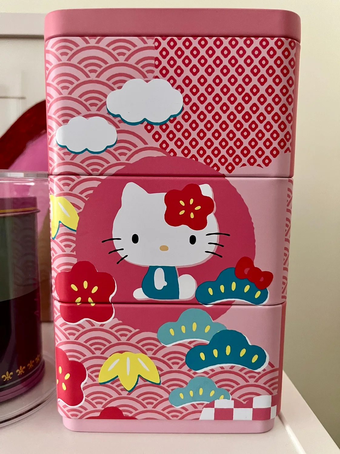 *rare* Hello Kitty Sakura Collectible Stacking Tin thumbnail