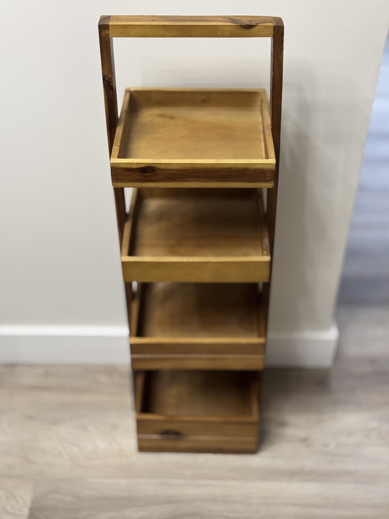 Move Out Sale! 100% Acacia Wood 4 Tiers Storage Unit