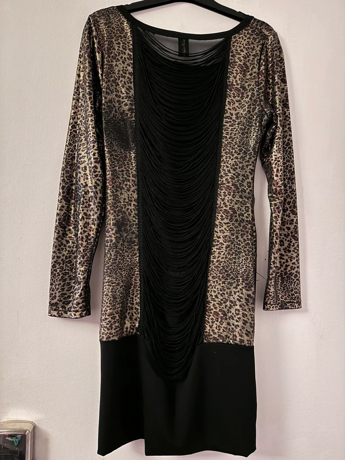 Leopard Print Dress with Sequins image indicator(2)