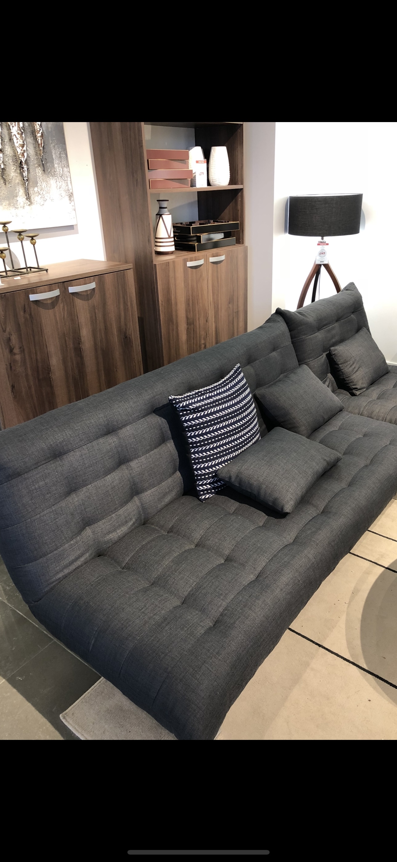 A sofa bed
