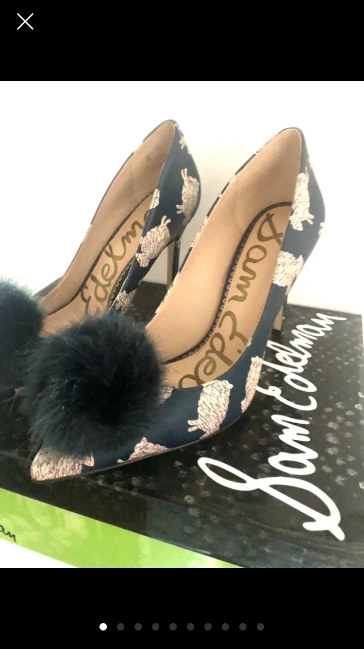 Sam Edelman Sheep Print Heels, Size 7.5 NEW image indicator(7)