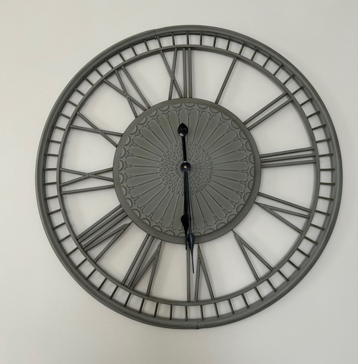 French style metal clock