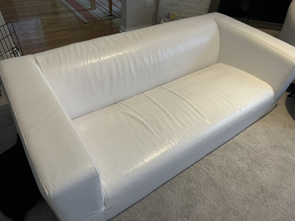IKEA Klippan White Faux Learher