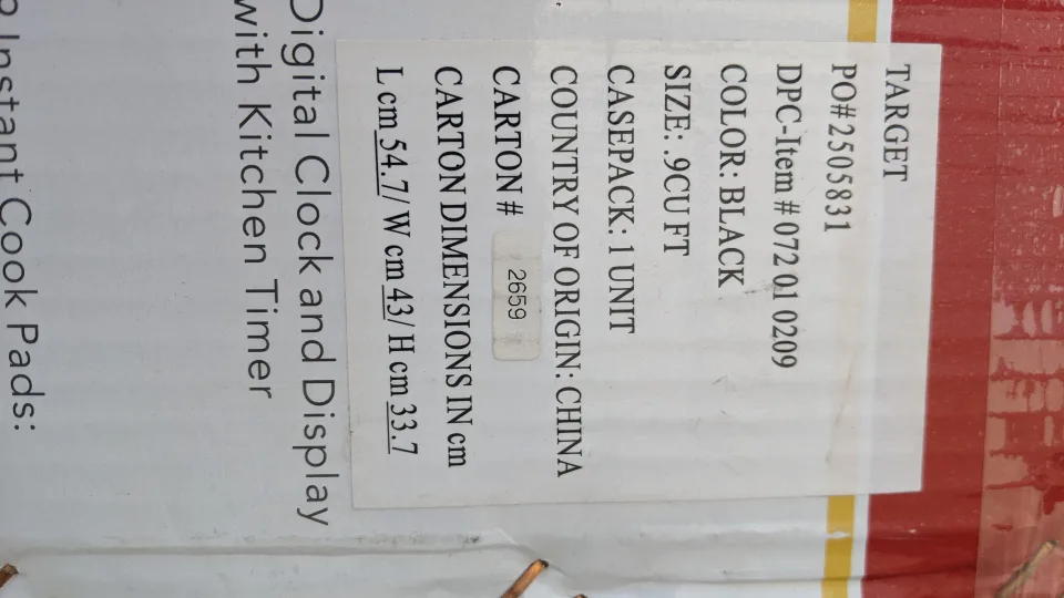 Sunbeam 0.9 cu. ft. Microwave Oven image indicator(3)