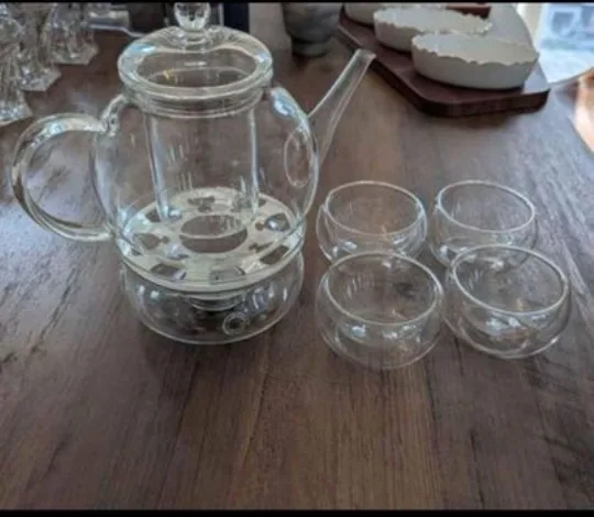 Teabloom Glass Teapot Complete Set image indicator(2)