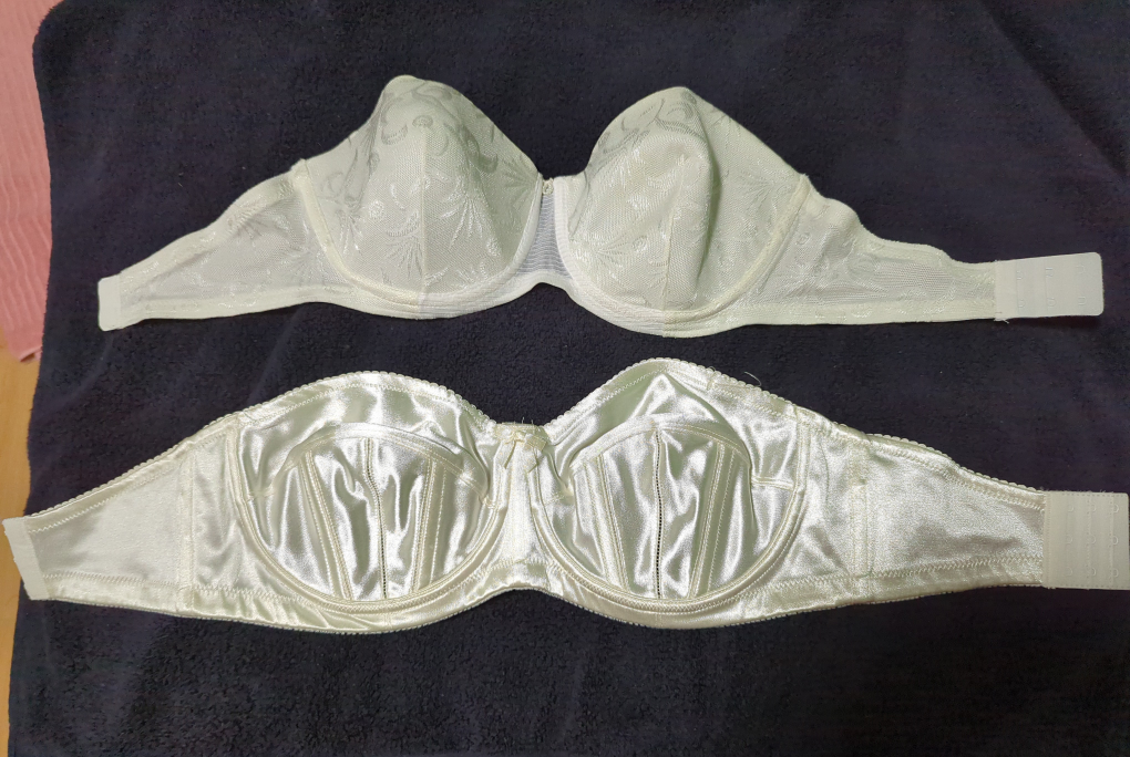 Two White Strapless Bras