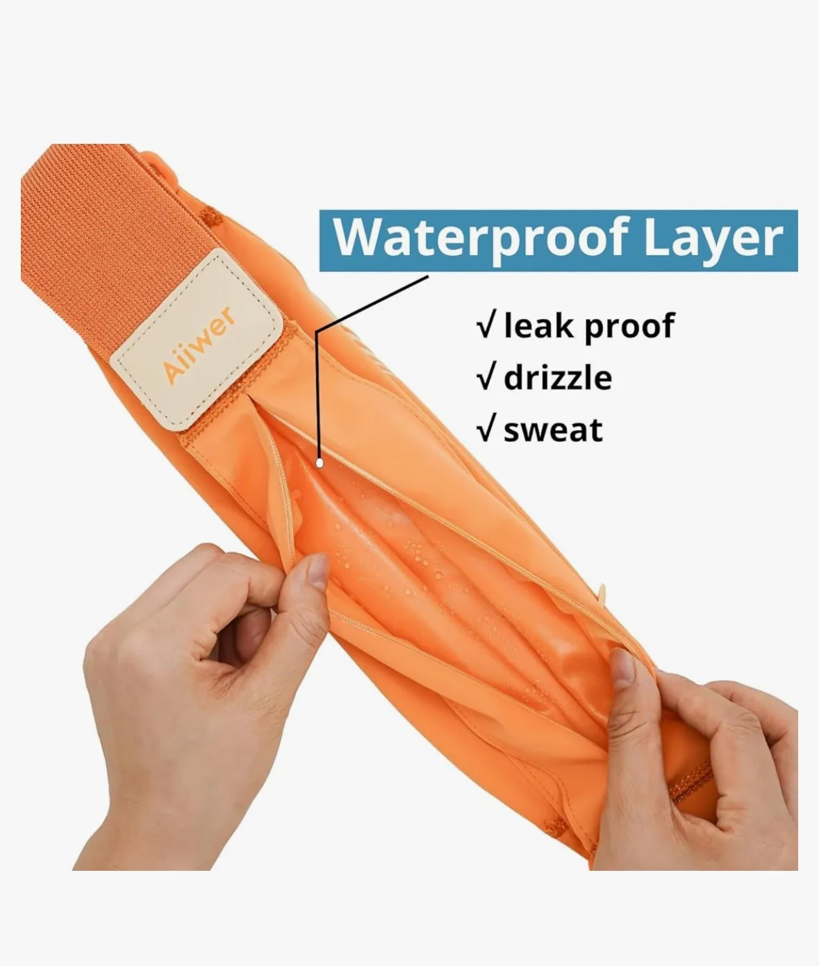 Orange Running Belt with Two Pockets image indicator(2)