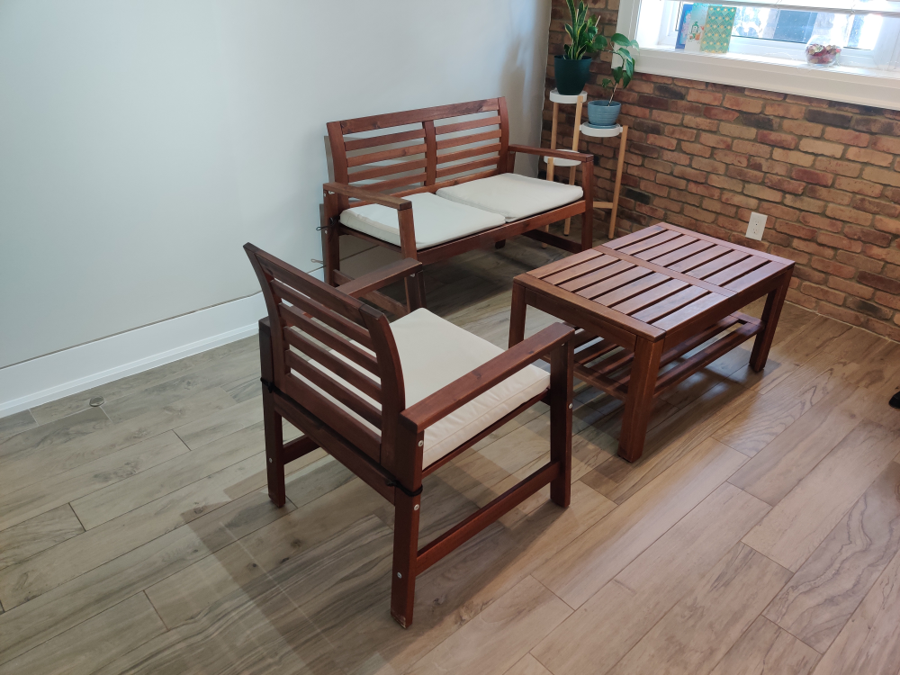IKEA APPLARO - Arm chair, Bench, Coffee Table