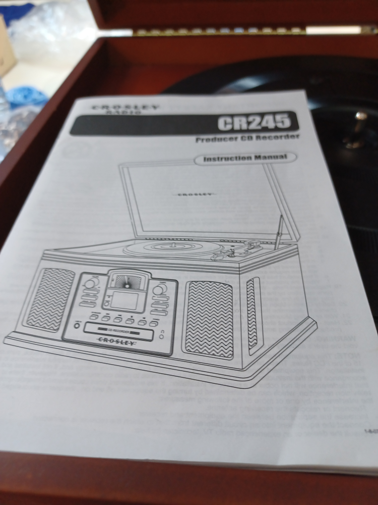 Crosley CR245 Record Player, CD Player, and Radio - photo 3