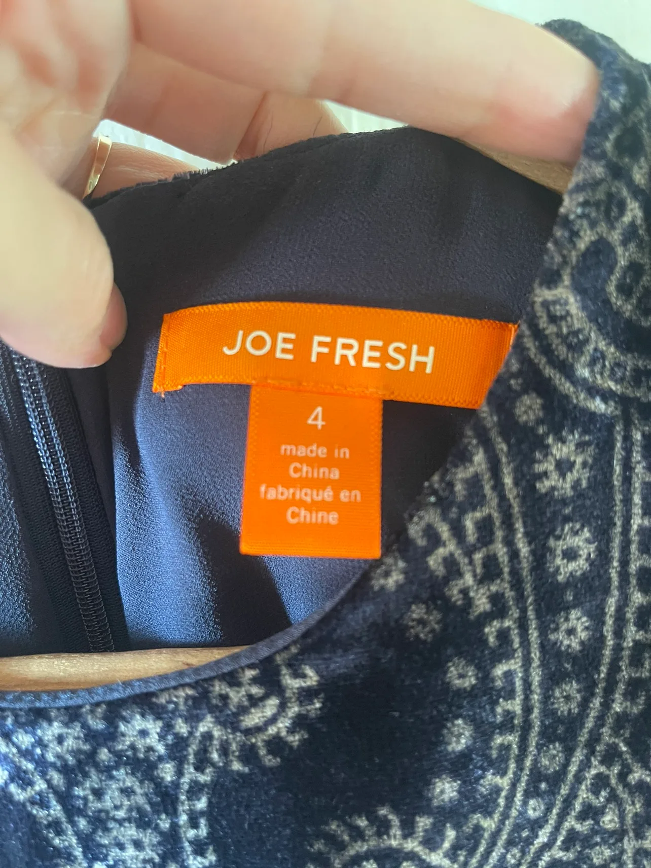 Joe Fresh Velvet Dress Size 4 image indicator(4)