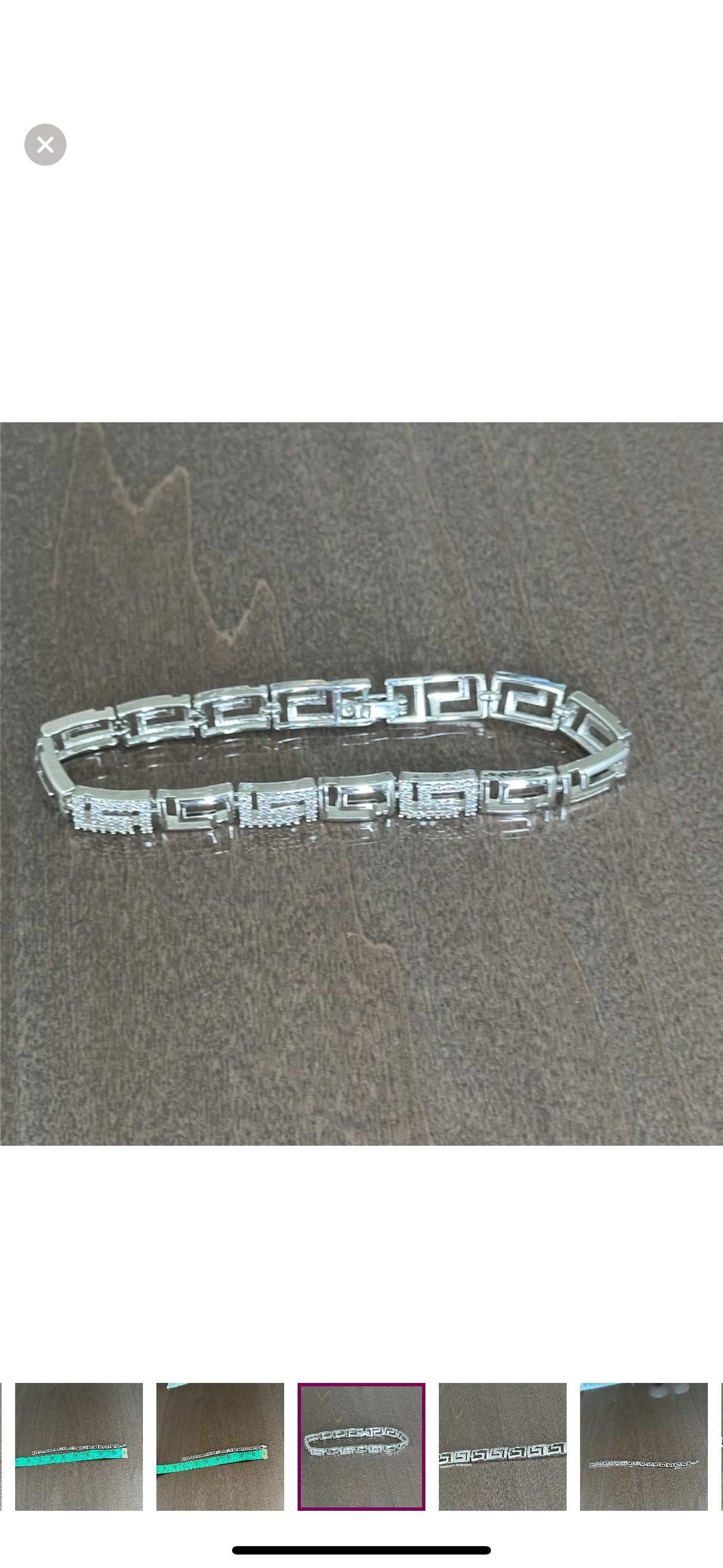 Silver Greek Key Bracelet