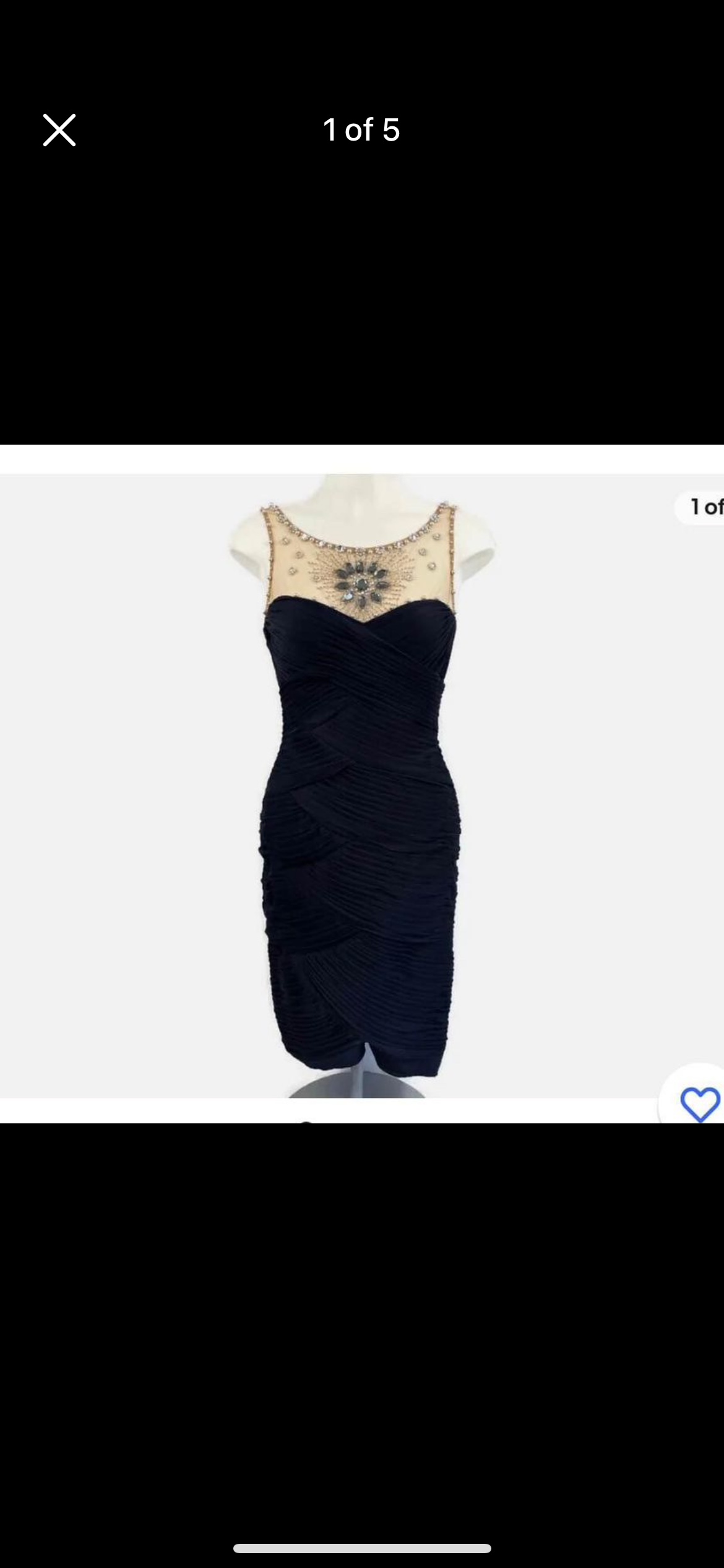 Black Beaded Cocktail Dress