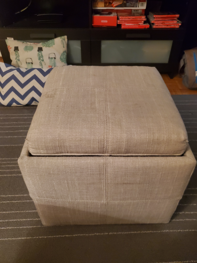 Storage Ottoman with Tray