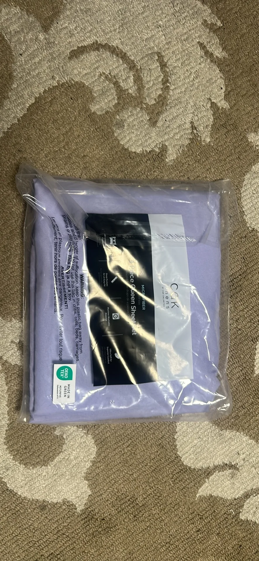 Lavender color, flat sheet queen size image indicator(2)