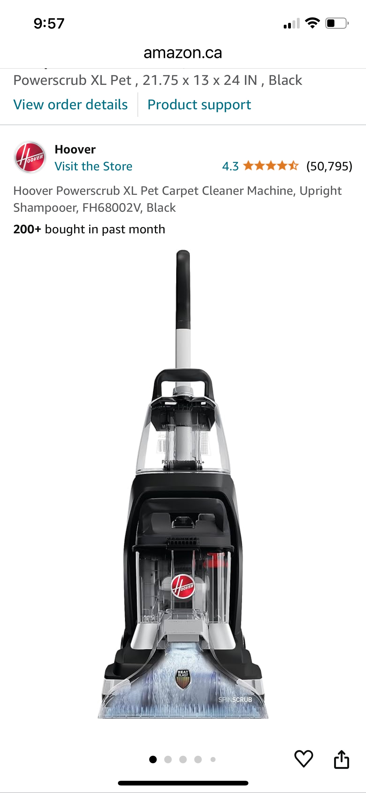 Hoover PowerScrub XL Pet Carpet Cleaner - photo 2