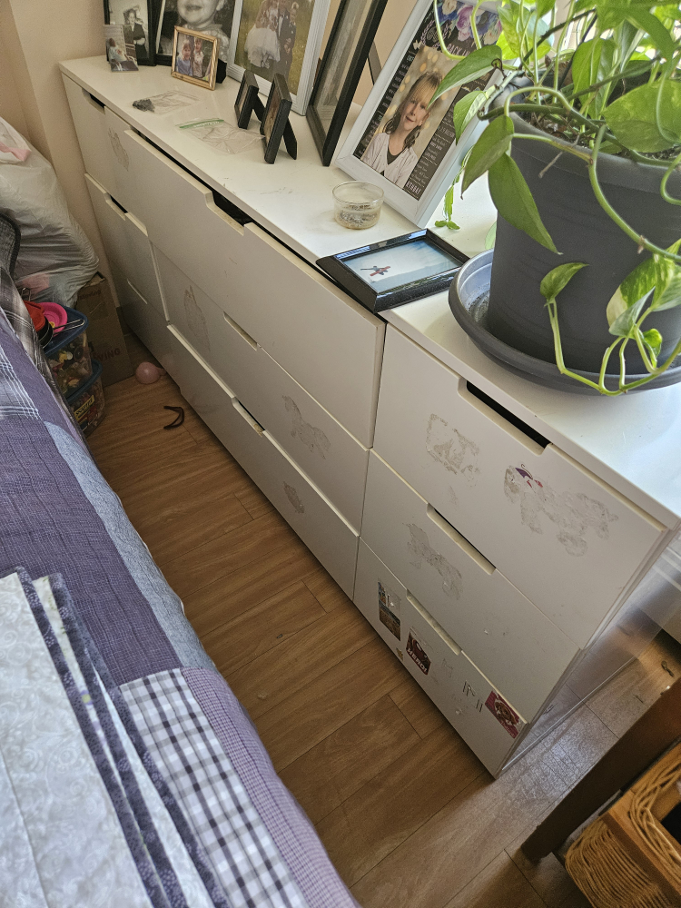 9 Drawer White Dresser