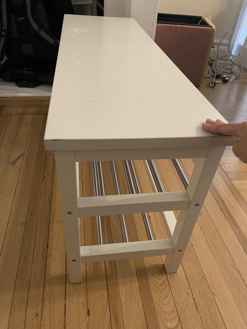 White Shoe Bench - photo 2