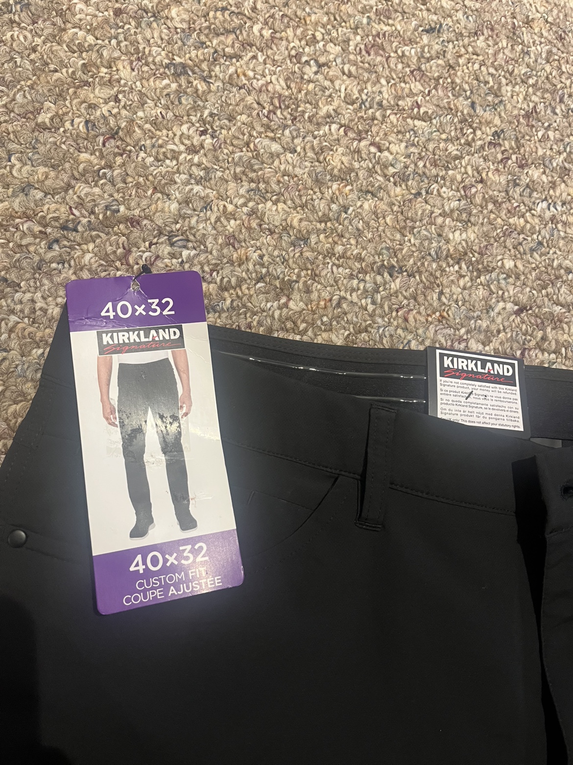 Kirkland Signature Men's Black Pants Size 40x32 - photo 2