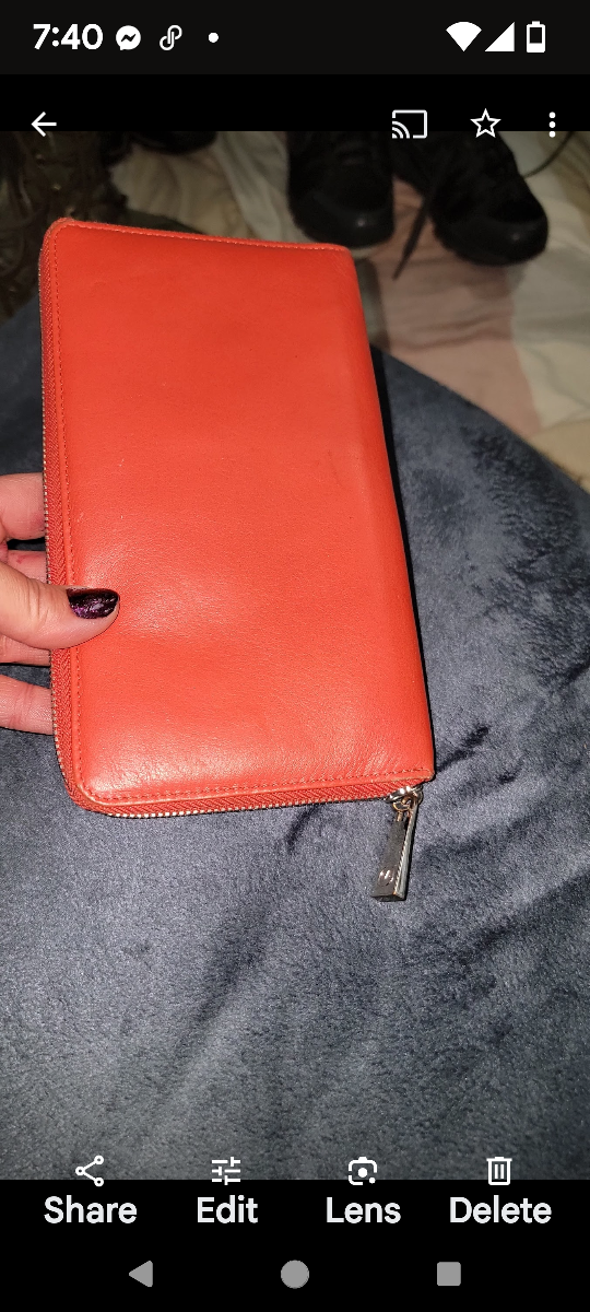 Orange Leather Wallet