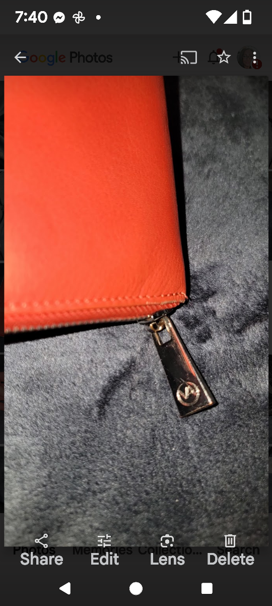 Orange Leather Wallet - photo 2