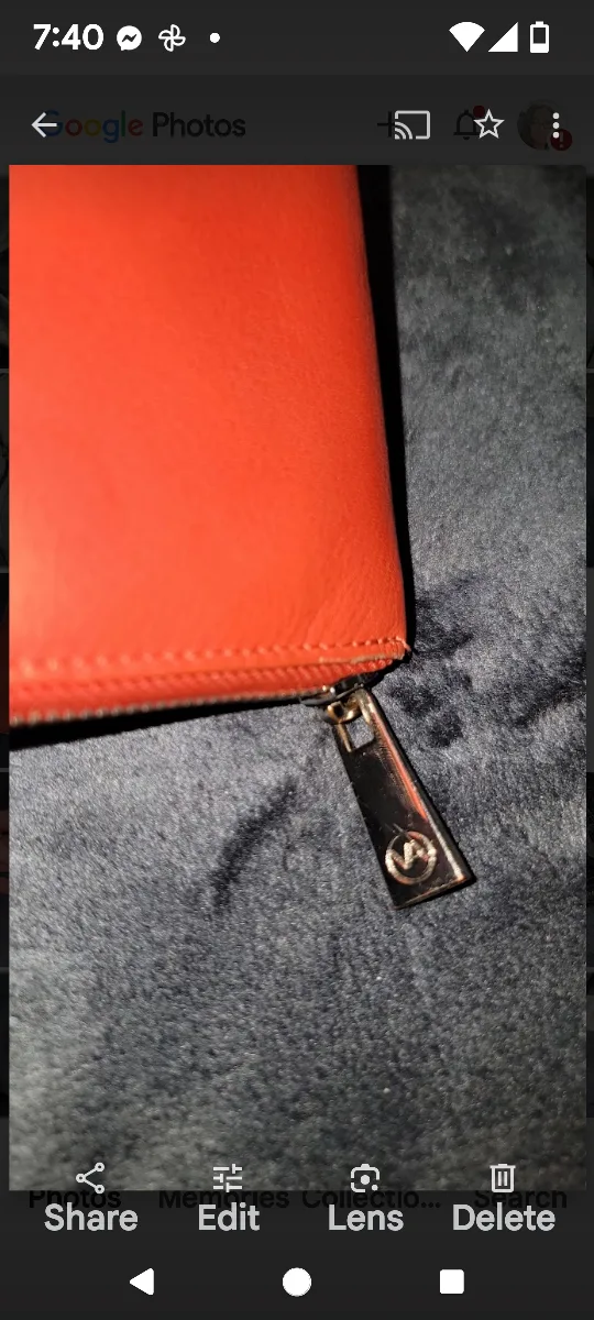 Orange Leather Wallet image indicator(2)