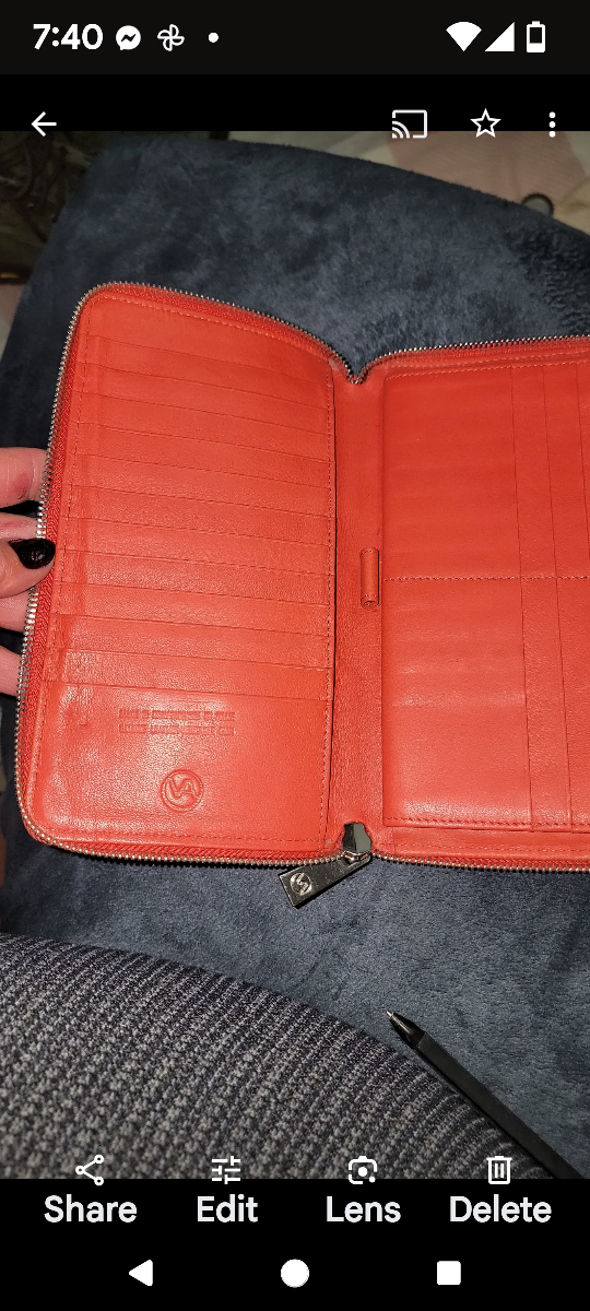 Orange Leather Wallet - photo 3