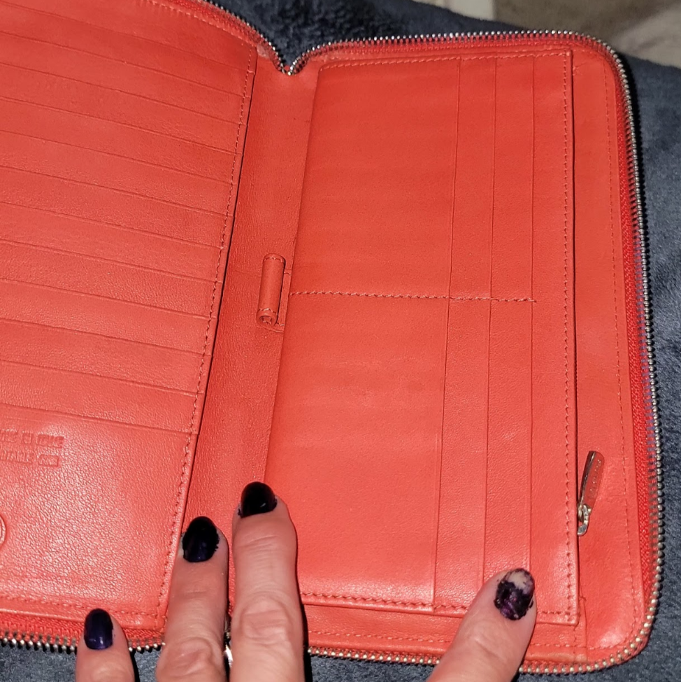 Orange Leather Wallet - photo 5