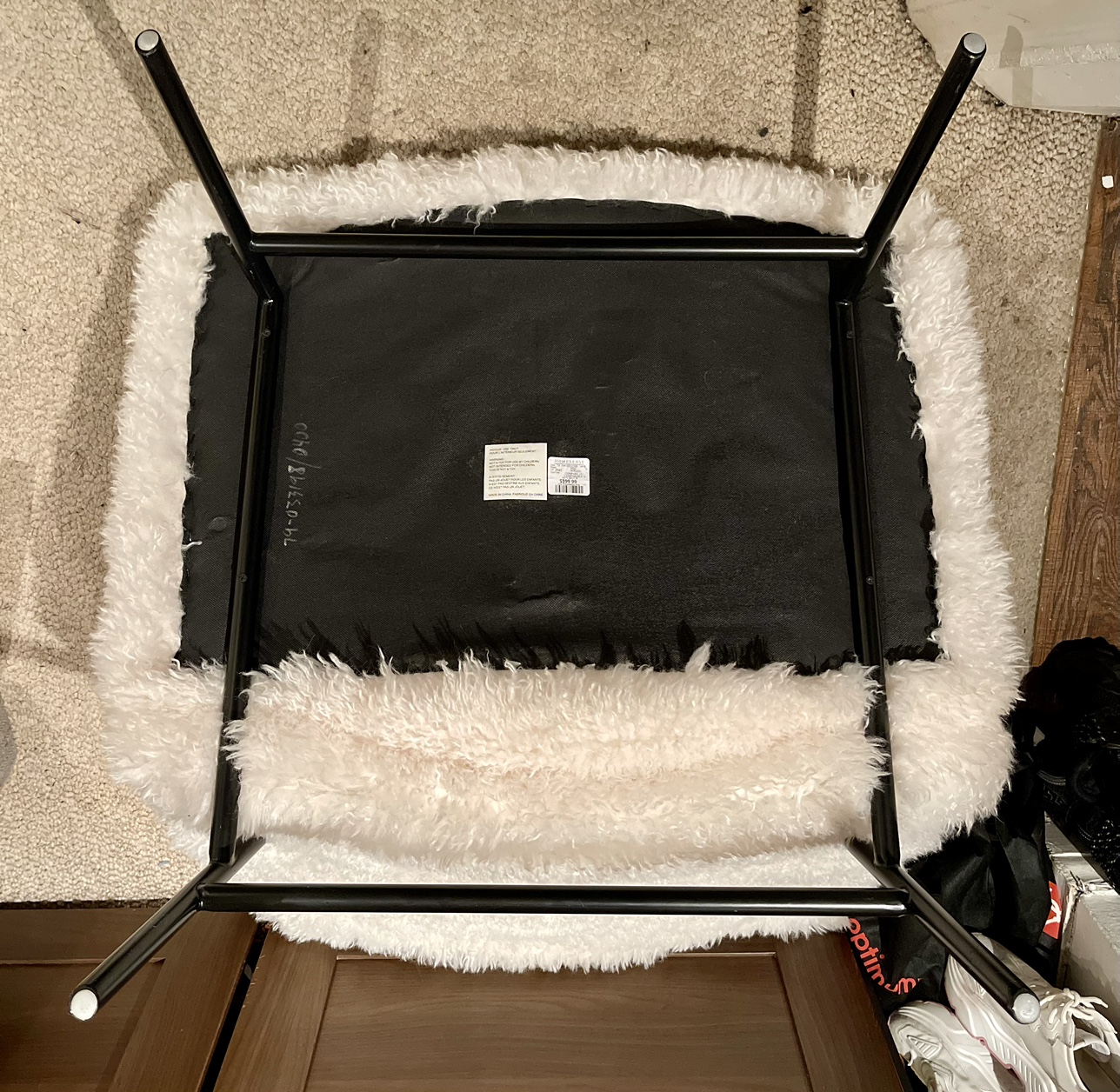White Furry Accent Chair from Home Sense - photo 2